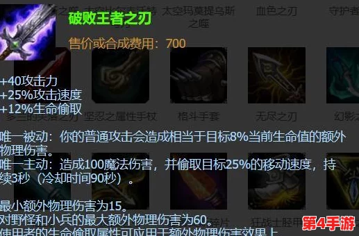 《王者荣耀》中破败之刃：装备背后的战斗哲学与英雄适配深度剖析