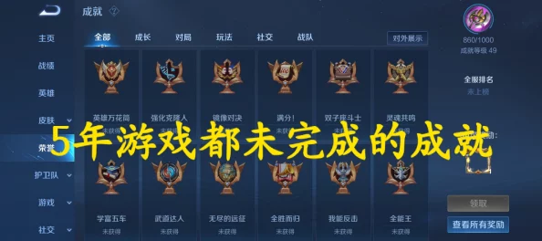 王者荣耀：揭秘最难达成的荣耀成就，挑战极限技术与坚持的巅峰证明！